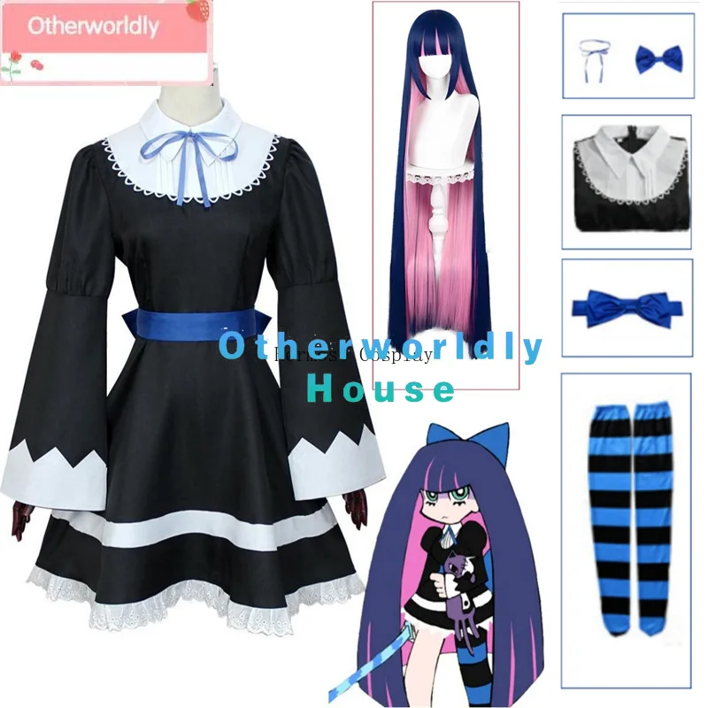 

Anime Panty & Stocking with Garterbelt Panty Cosplay Maid Costume Girl Lolita Dress Halloween Party Woman Uniform Birthday Gifts