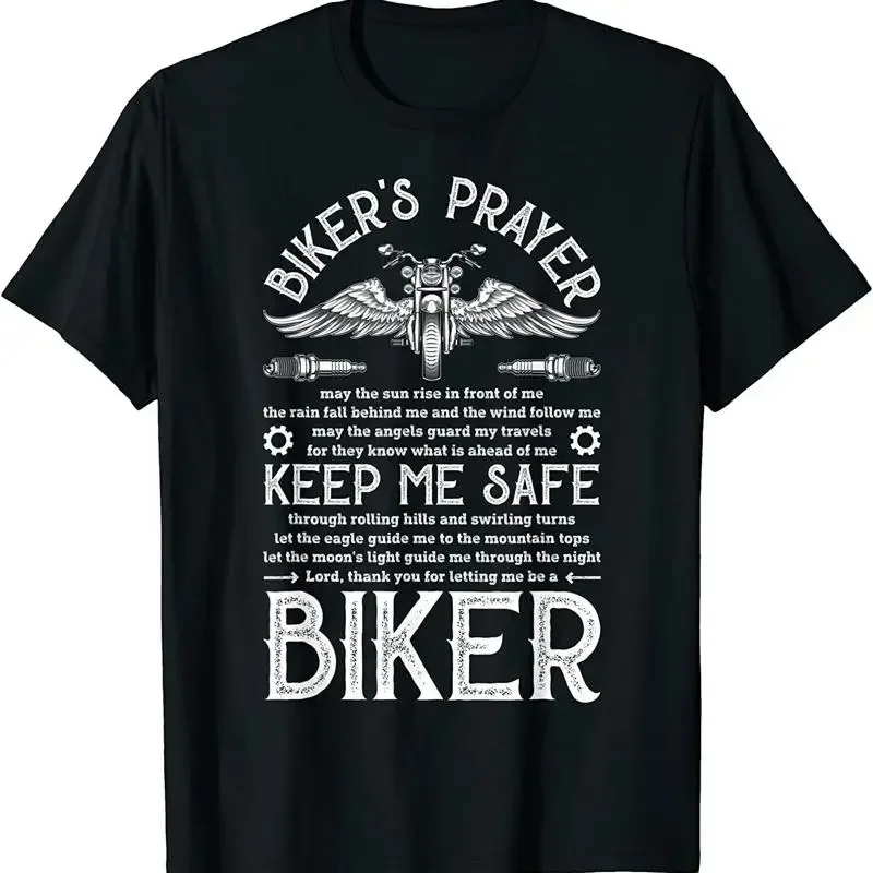 New Limited Biker'S Prayer Vintage Motorcycle Biker Biking Motorcycling T Shirt