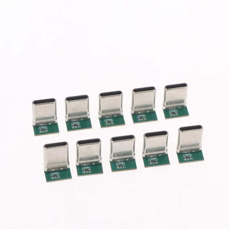 2/4/10Pcs 16Pin 2 Welding Wire Data Band PCB USB Board USB 3.1 Type C Vertical Patch Board Male Head 16P Usb C Connector
