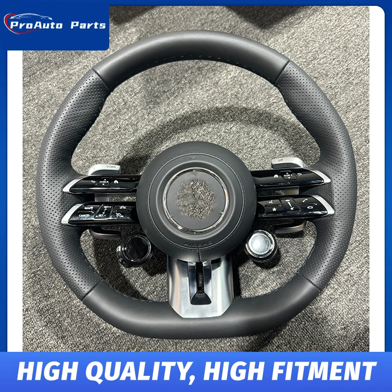 Para Mercedes Benz Classe G W465 2025 + Volante de fibra de carbono |   Volante de fibra de carbono com fundo plano W464 Retrofit Oem Rot