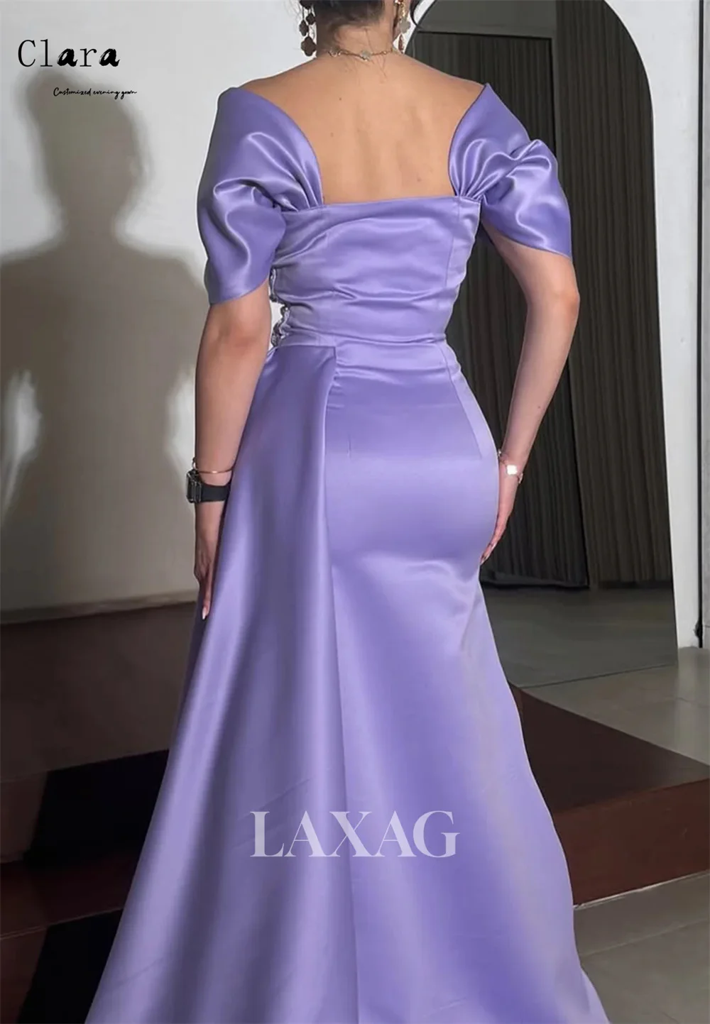 Clara personalizado roxo flores rendas sem mangas vestido de festa mulher vestidos para festa de casamento elegante noite vestidos vestido de baile