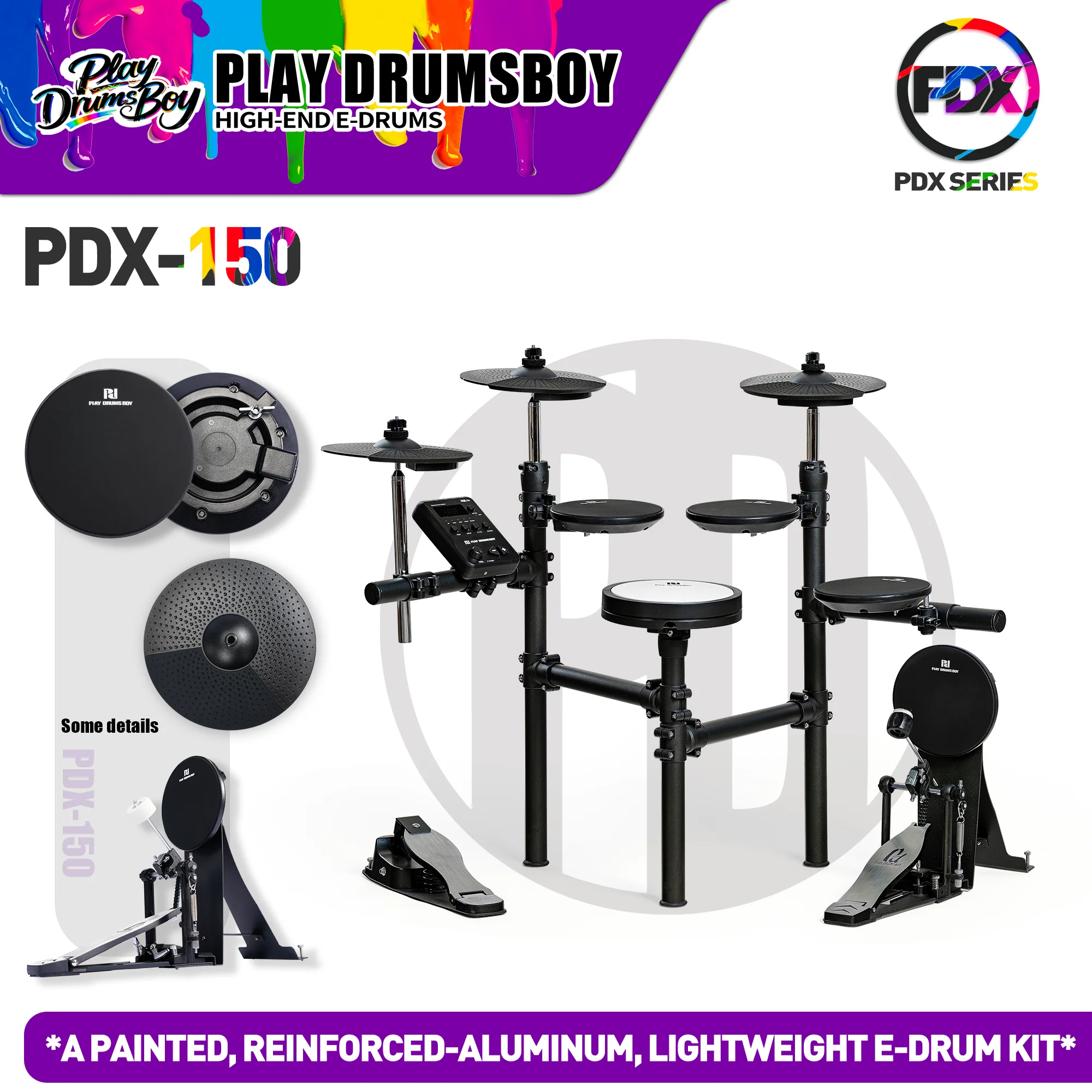 Pd Factory Direct Musical Electronic Kit Metal Drum Module Cymbal Studio Recording Educational Kit