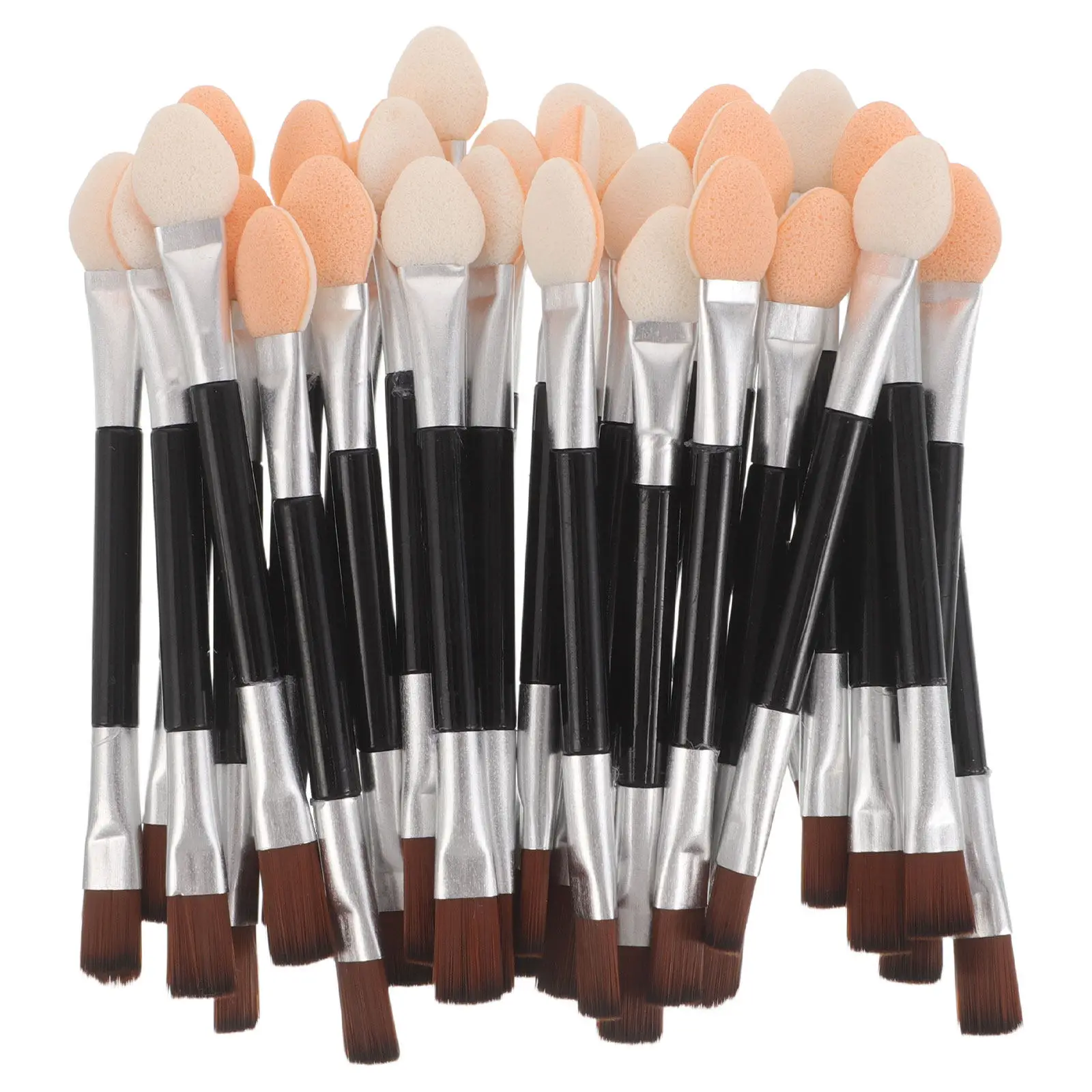 50pcs Dual-Ended Eyeshadow Applicators – Soft Mini Makeup Brushes for Professional Eye Shadow Application & Travel