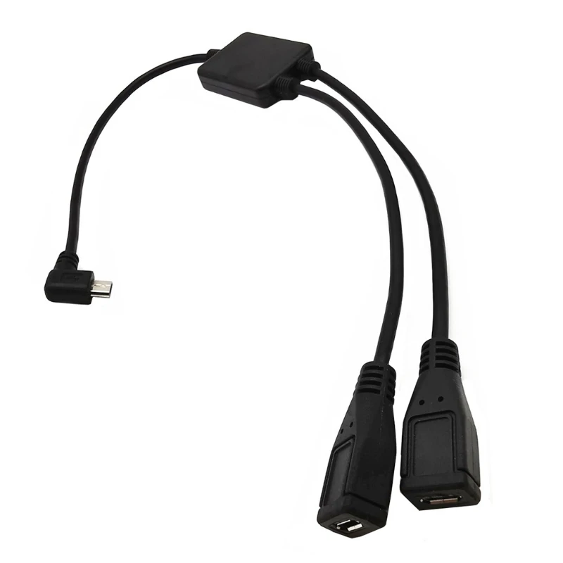Cable divisor Micro USB 5 pines macho a 2 Y, adaptador cable datos carga