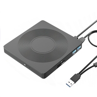 6 In1 External CD/DVD Drive USB3.0 Type C CD DVD RW VCD Optical Drive With SD TF Card Reader DVD Burner For PC Laptop 1 Piece