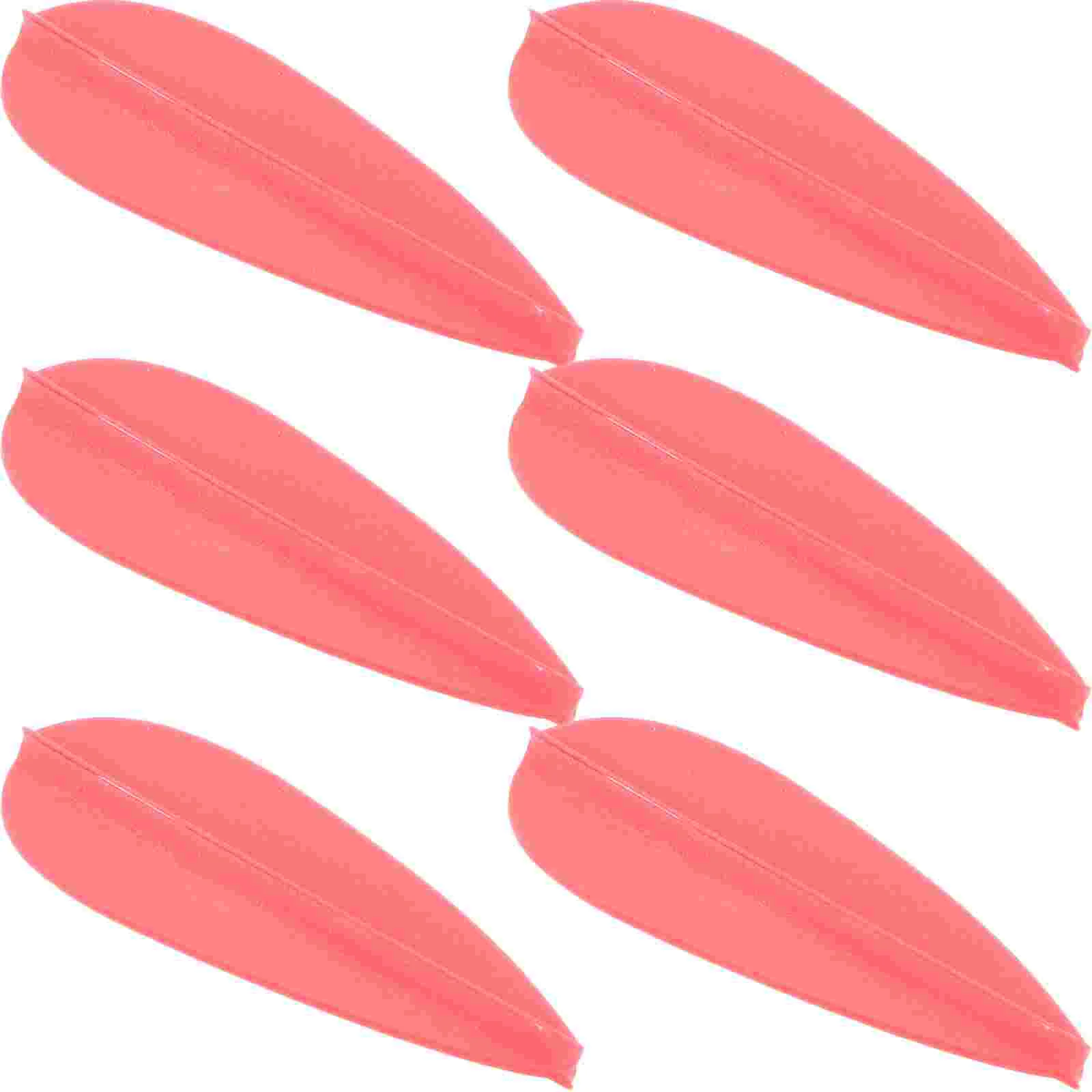 20 Pcs Arrow Fletchings Red Droplet 2 Inch Plastic Vanes for Carbon Arrows Targets Outdoor Archery Props Replacement Fletchings