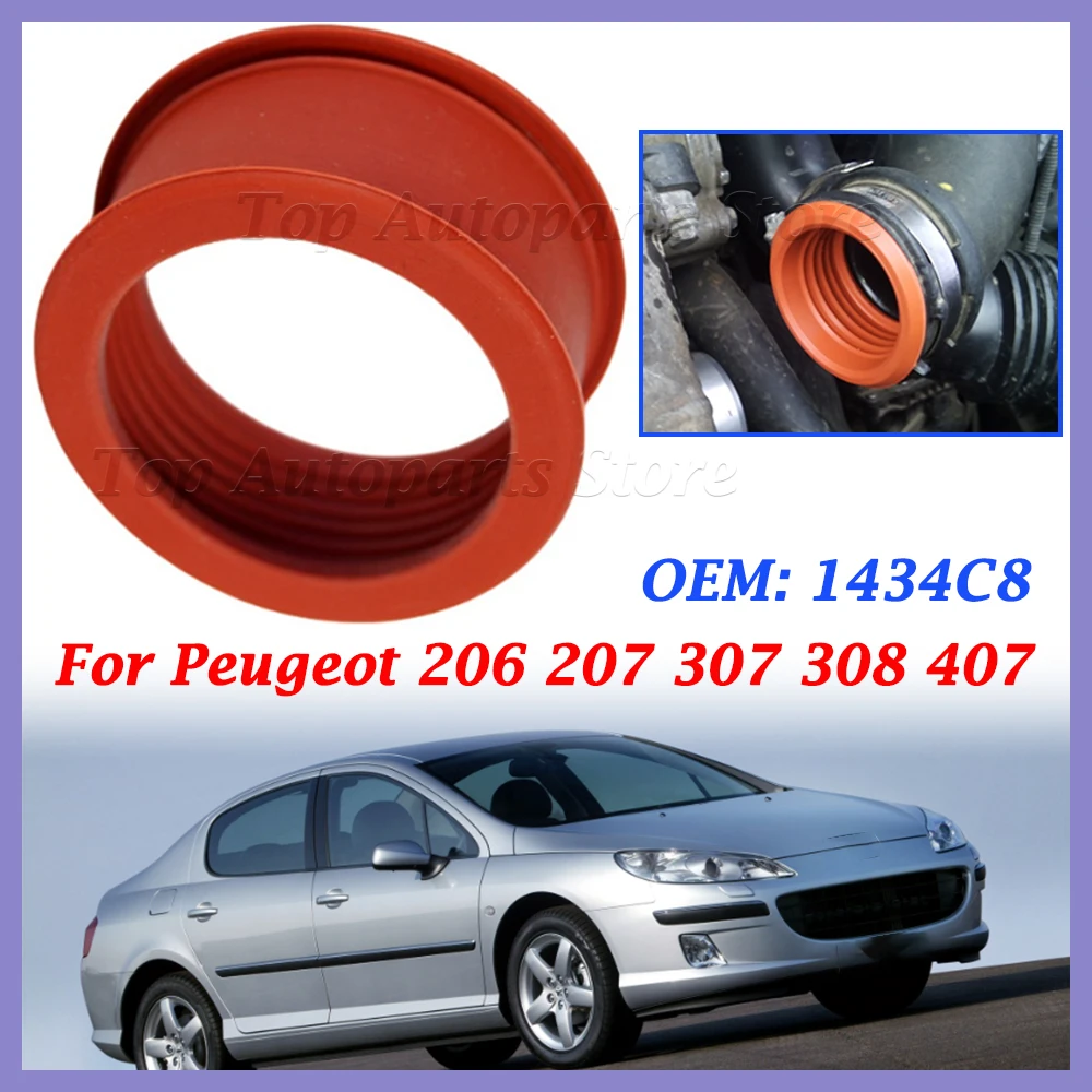 1434C8 Manguito de goma para tubo de aire Turbo, accesorio para PEUGEOT 206, 207, 307, 308, 407, EXPERT PARTNER 1,6 HDI