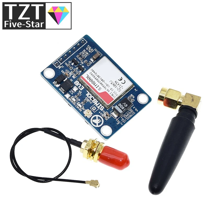 1set SIM800L V2.0 5V Wireless GSM GPRS MODULE Quad-Band W/ Antenna Cable Cap