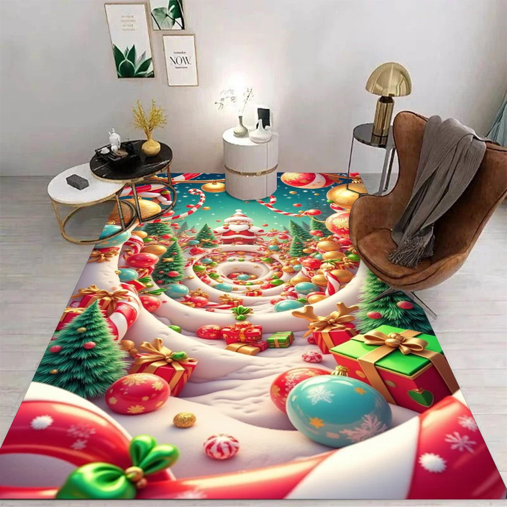 

Santa Claus-Themed Christmas Decorative Carpet Rug For Bedroom Carpet For Live Room Large Area Rugs for Living Room Home