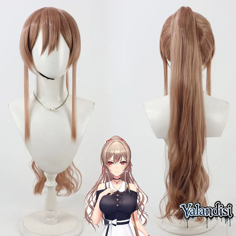 Yalandisi& Virtual YouTube Vtuber Furen E Lustario Cos Cosplay Wig Halloween Carnival Party Props Synthetic Hair Heat Resistant