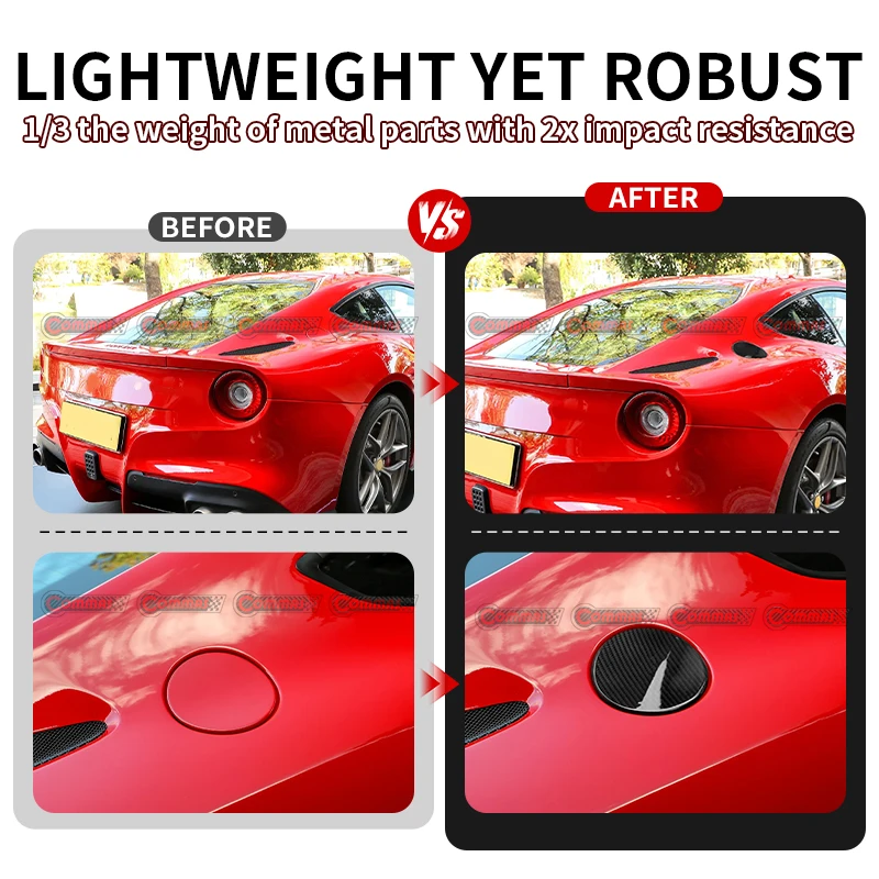 Dry Carbon Fiber Car Fuel Tank Cap Oil Filler Cover Trim For Ferrari F12 Berlinetta Exterior Replacement Accessories