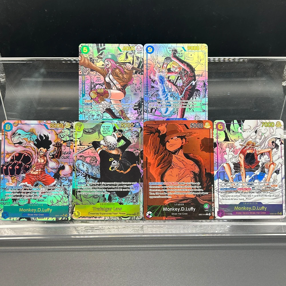 

New Design Anime OPCG Collection Card English Manga OP11-118 OP12-118 Luffy Law Sanji Jewelry Bonney Textured Card Child Gifts