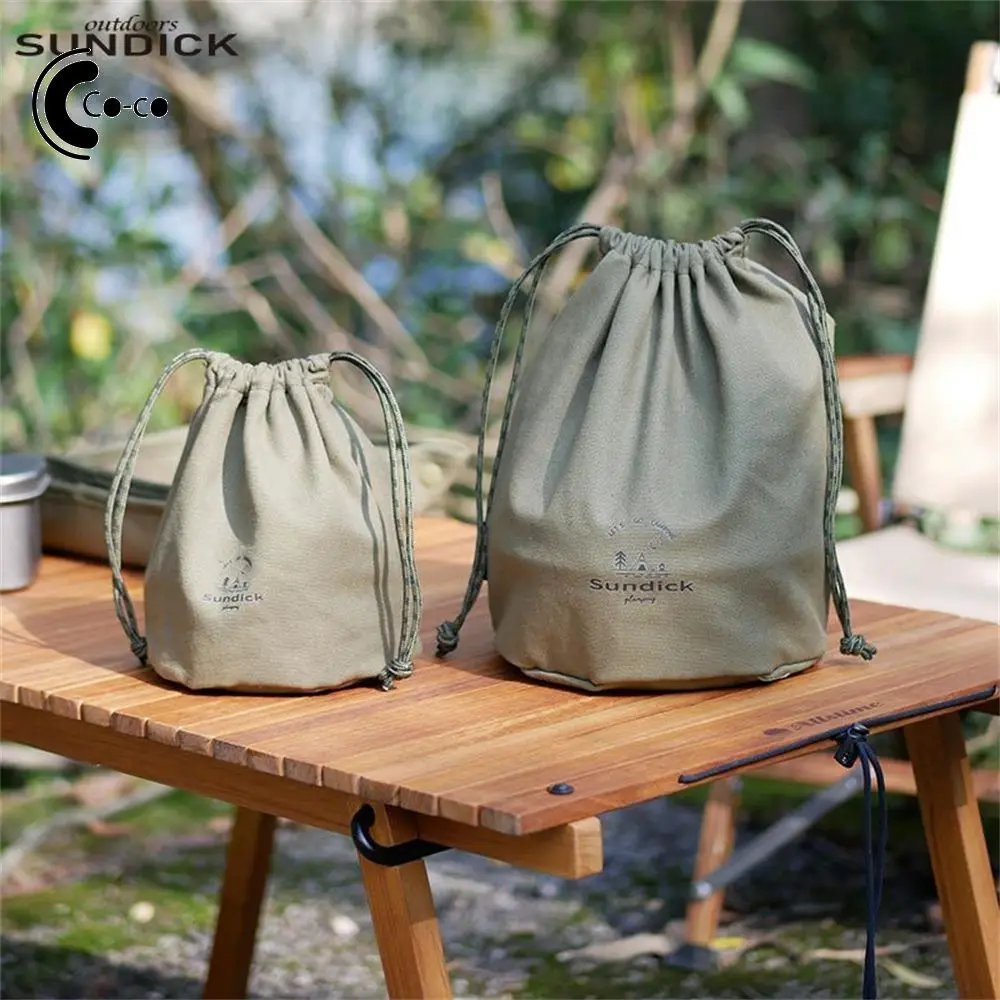 Storage Bag Waterproof Double Zipper Design Anti Splashing Canvas 3 Specifications Camping Storage Bag Durable And Breathable