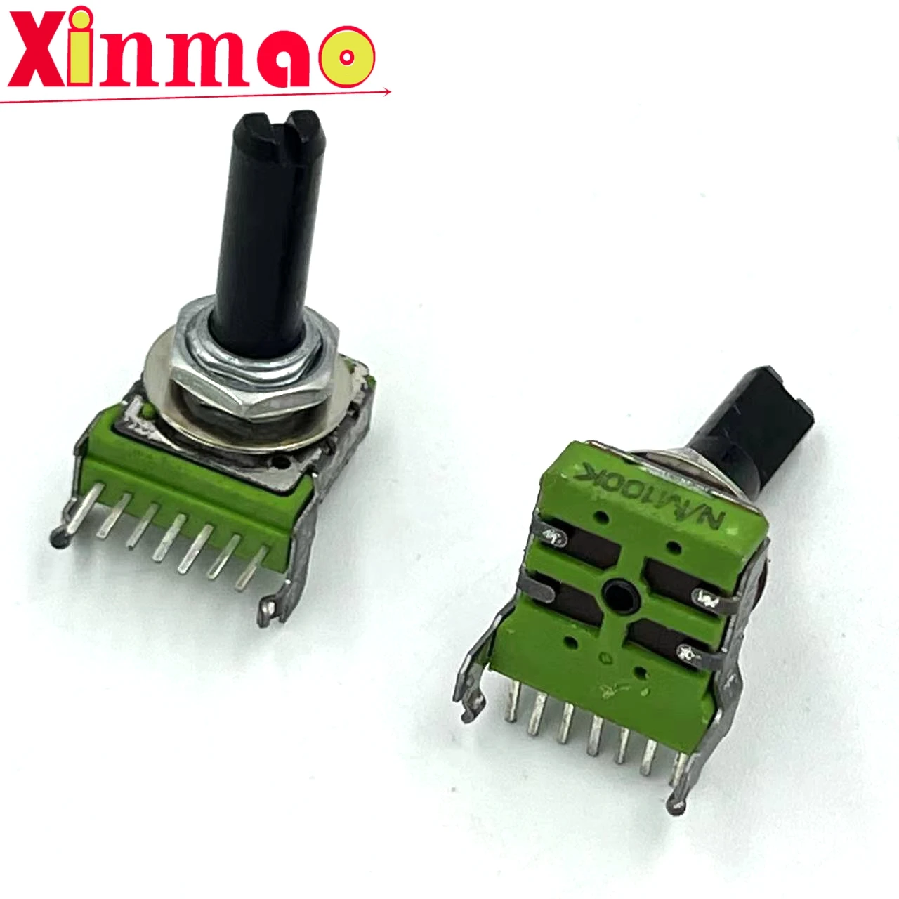 Alps rk14 potentiometer mn100k has seven legs with 18mm wrapped Gong pattern long support with midpoint shaft length