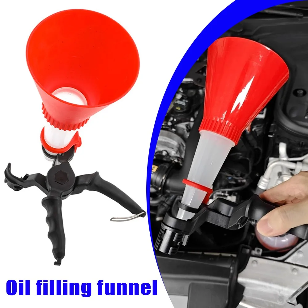 

Oil Filling Funnel Car Engine Gasoline Universal Refueling Multi-Function Oil Filling Funnel Quick Clean Filling Oil Change DIY