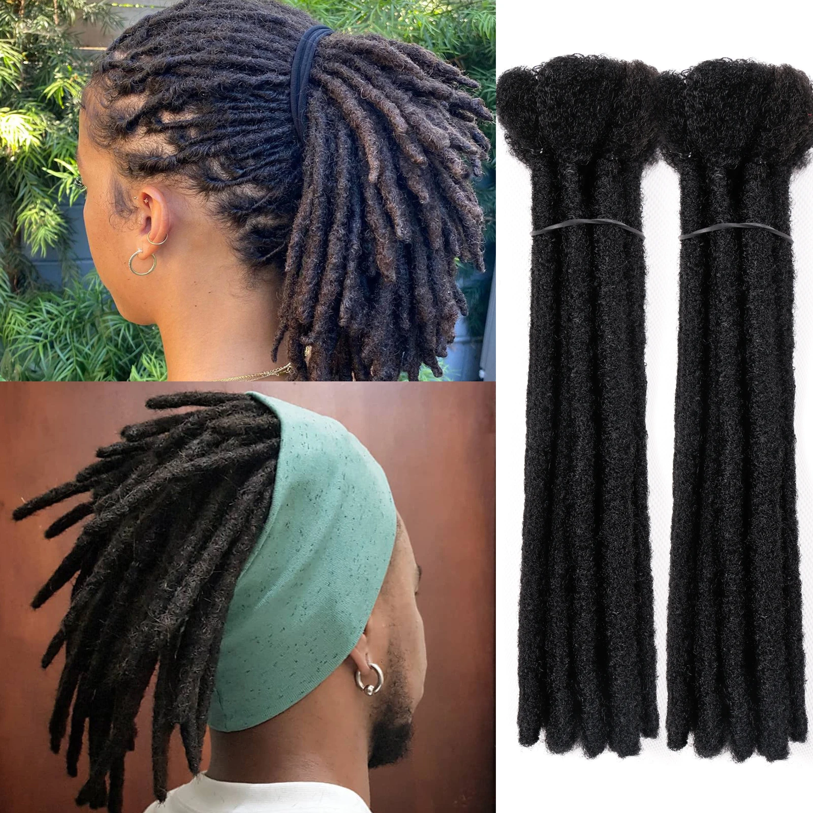 Black Star Hair Dreadlocks Crochet Hair Afro Handmade Synthetic Crochet Braiding Hair Extensions for Women and Men Ombre Color