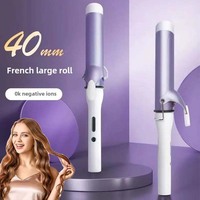 Professional 40Mm Ceramic Swivel Curling Iron Hair Curler With  Big Wave Electric Curler Hair Hair Styling Tool