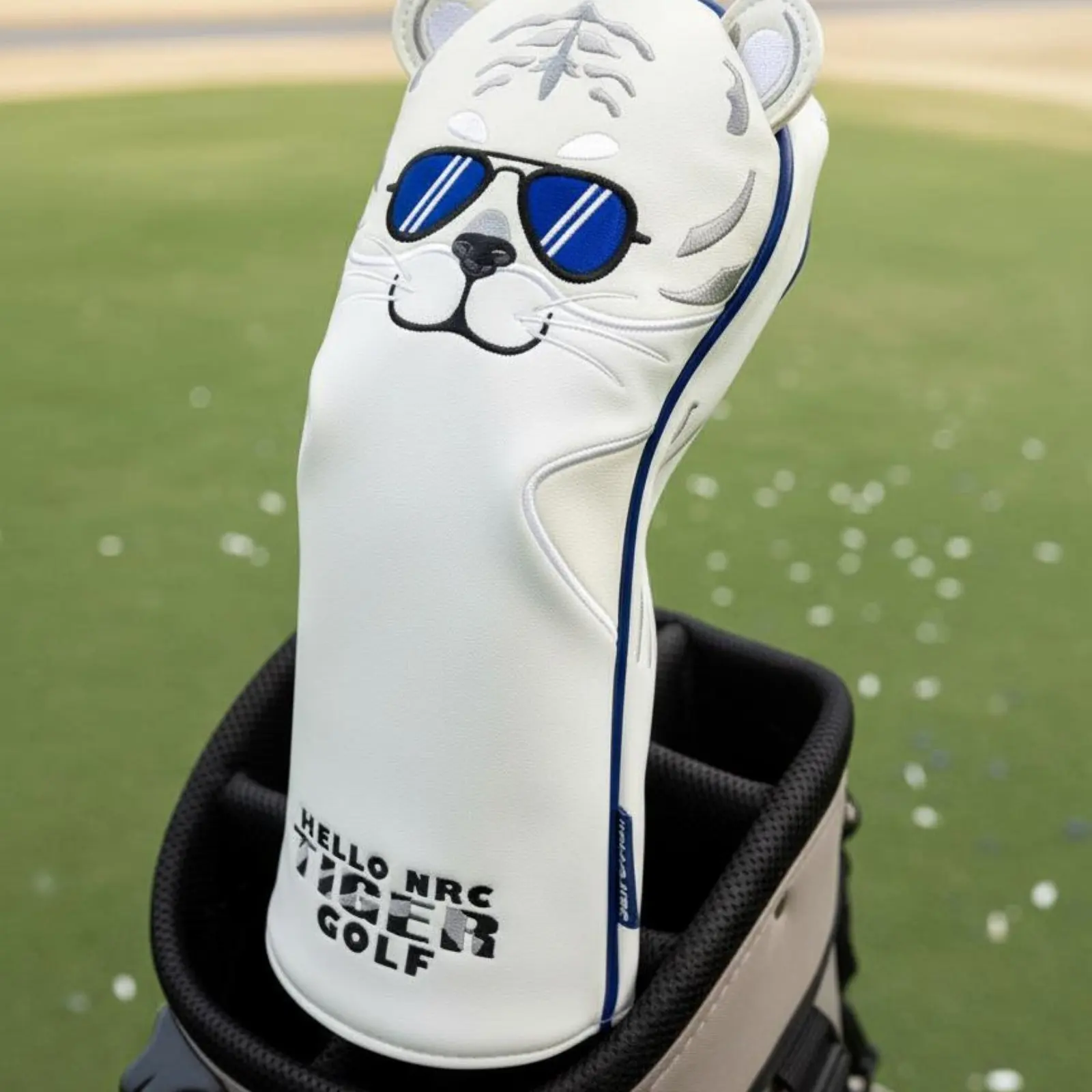 

Tiger Driver Headcover Easy On and Detach Tiger Sport Headcover Creature Sport Club Cover Adds Character Embroidered Design