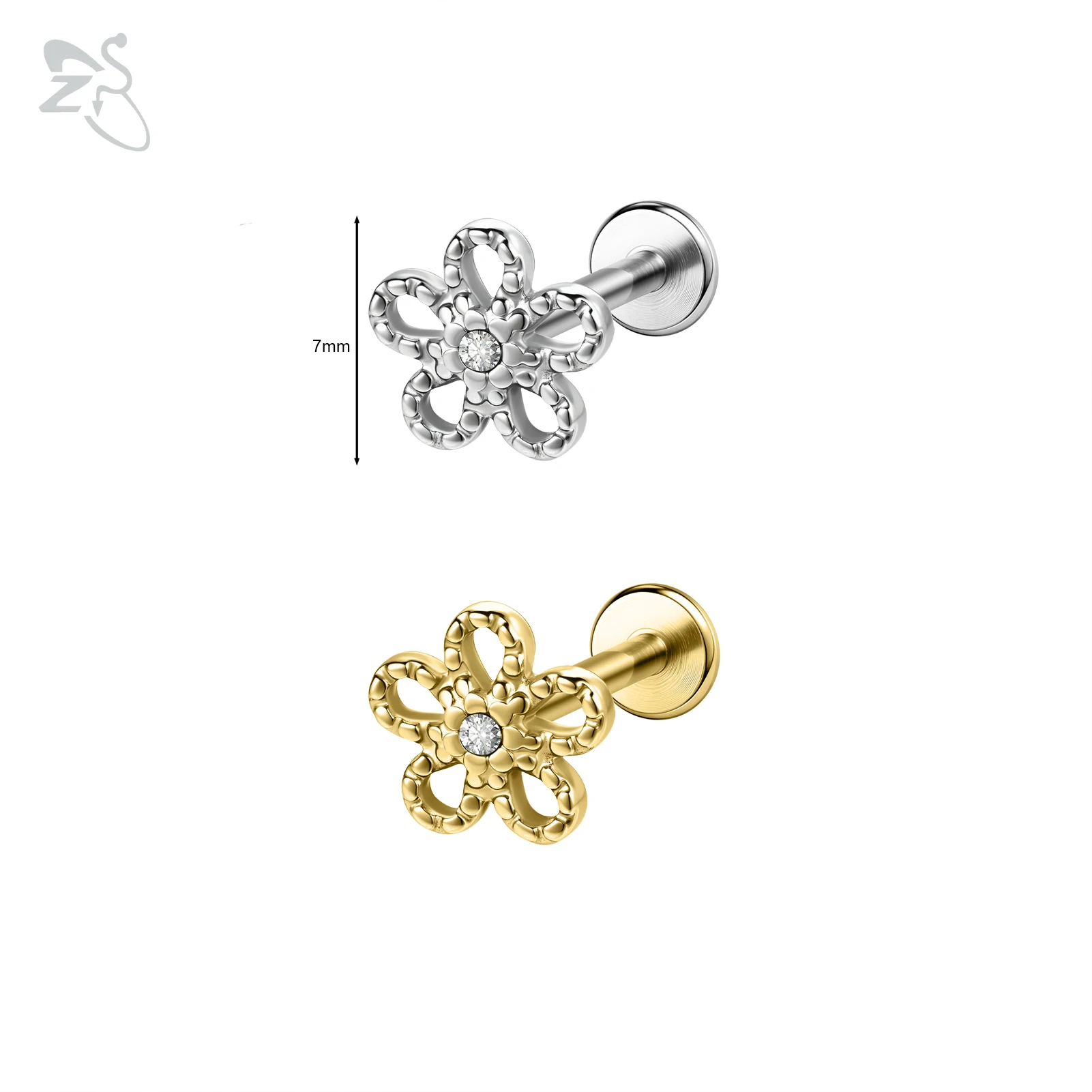16G/18G Stainless Steel Labret Lip Ring Internal Thread