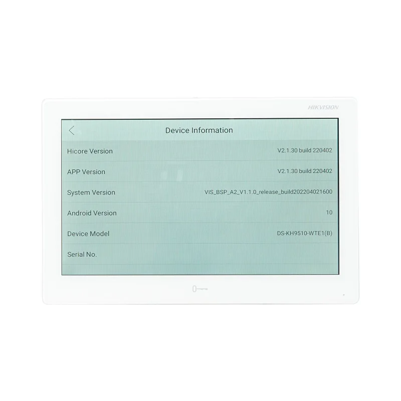 HIKVISION International Version 10 inch DS-KH9510-WTE1(B) Indoor Monitor, 802.3af POE, App Hik-Connect, WiFi, Video Intercom