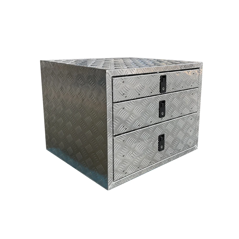 Premium Quality and Design 3 Drawer Aluminium Truck Box for Tools Durable Tool Boxes