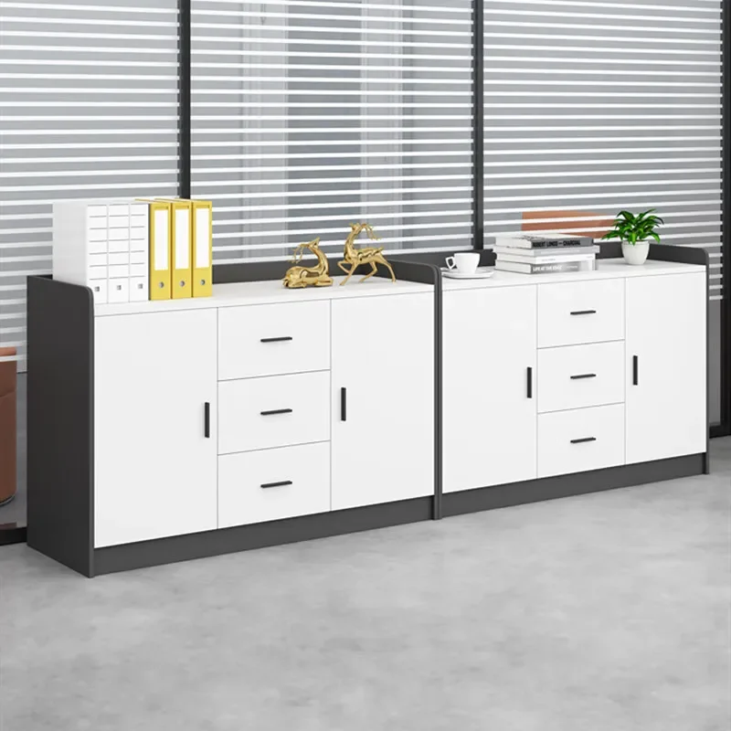 2026 Modern Short Office File Cabinet  Wooden Partitions Password Lock for Home Bedroom Lab Workshop Warehouse Use