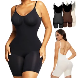 Womens Sexy Backless Bodysuits Full Body Shaper Tummy Control Slimming Sheath Butt Lifter Push Up Thigh Slimmer Shapewear