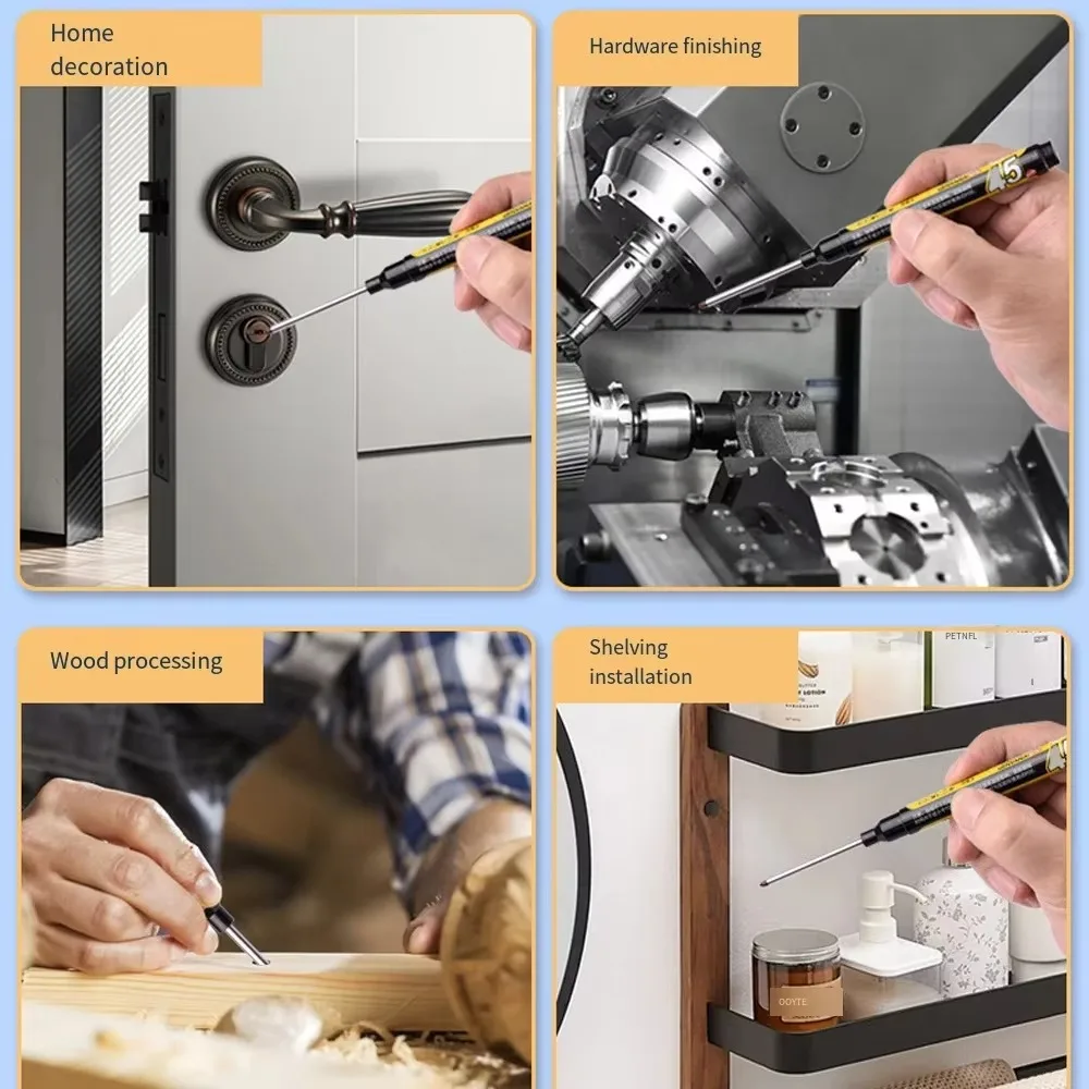 45 مللي متر مقاوم للماء حفرة عميقة أقلام خطاط (ماركر) طويلة بنك الاستثمار القومي رئيس قلم نجار أسود/أزرق/أحمر الحبر لأدوات النجارة اليدوية متعددة الأغراض #5