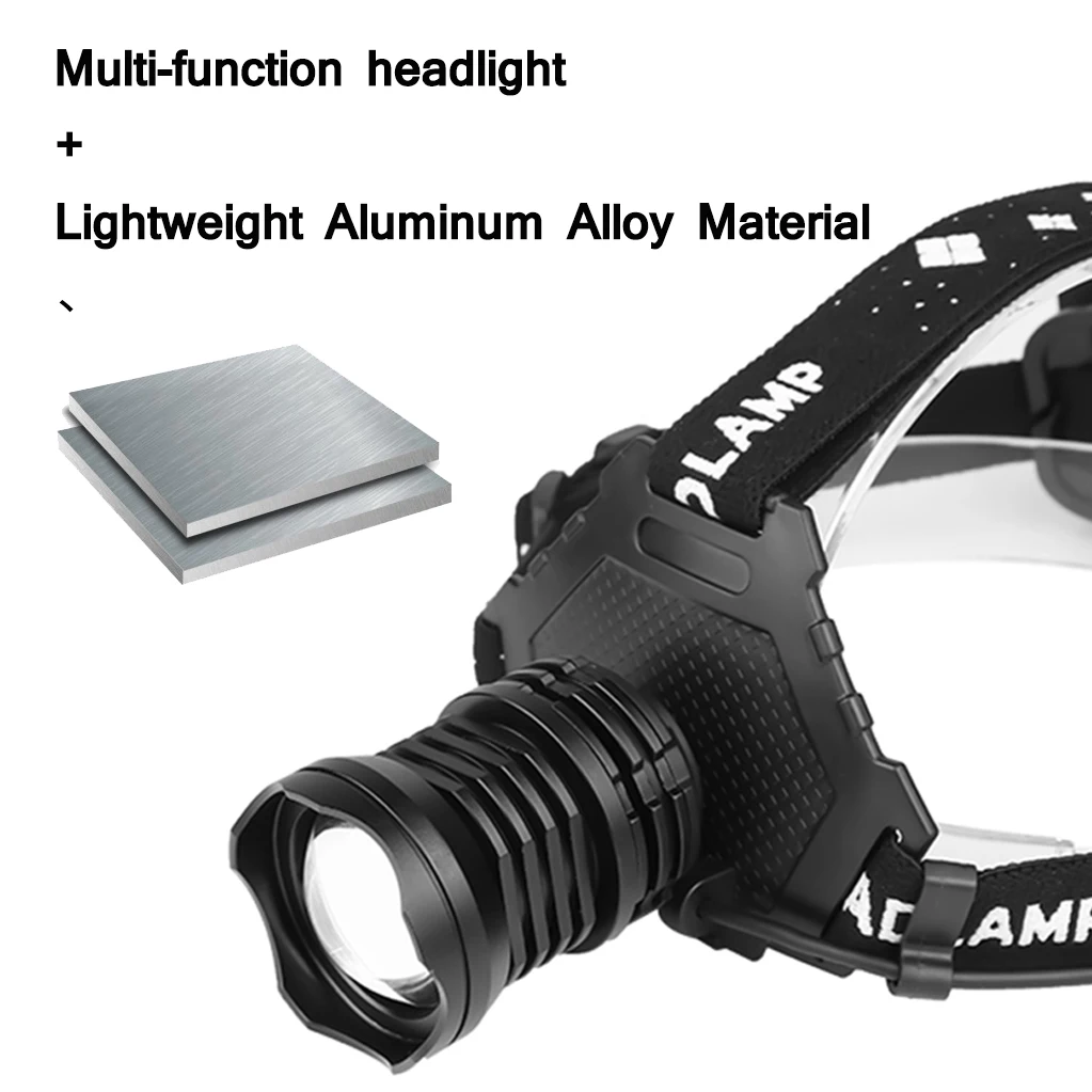 Most Powerful XHP220 Led Headlamp 80,000LM Head Lamp USB Rechargeable Headlight Waterproof Zoom Camping Lights Use 18650 Battery