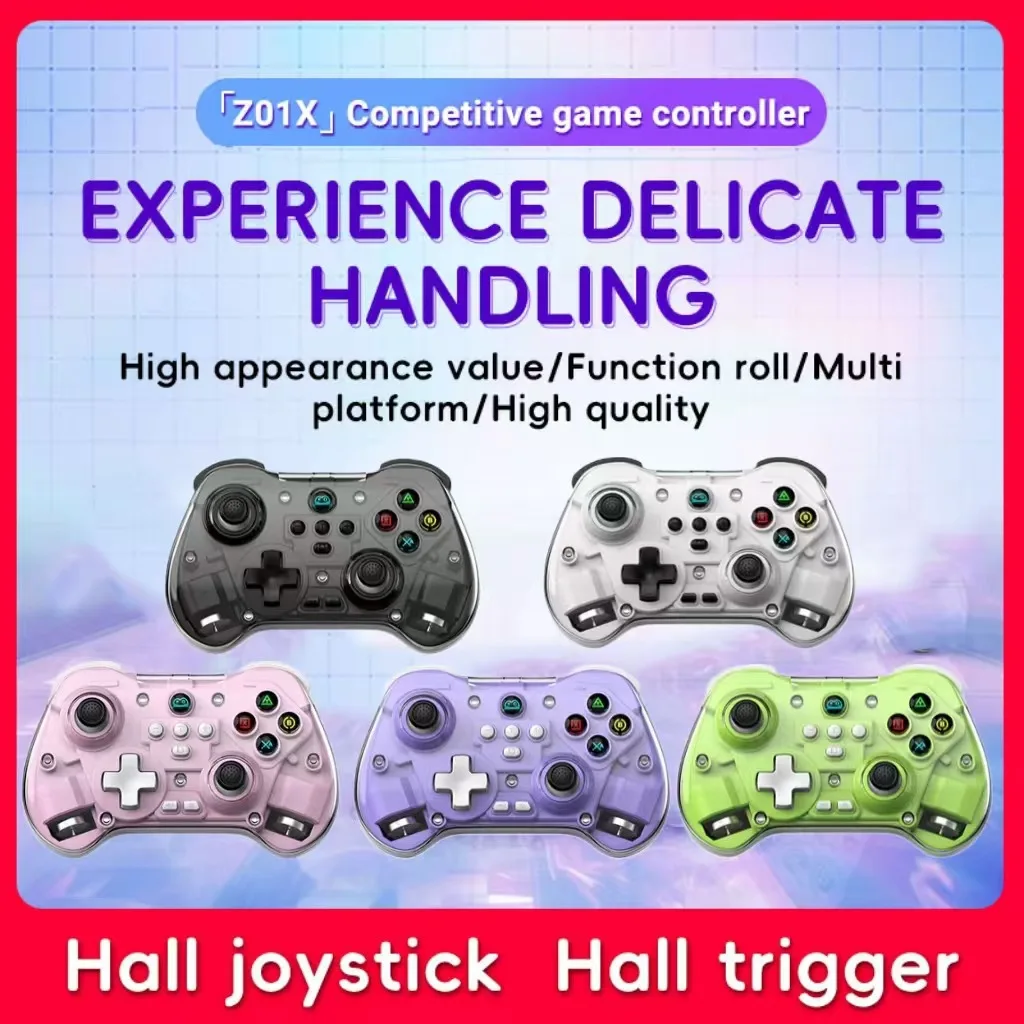 Z01X Bluetooth Gaming Controller with Hall Effect,Wireless Joystick Control for NS,PC Windows,iOS Mac,Android,Phone Gamepad