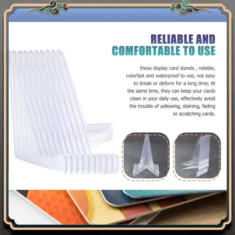 Reliable-10Pcs 35PT-360PT Card Sleeves Display Holder Acrylic Stands Small Rack For Baseball Football Sports Card Trading&Displa
