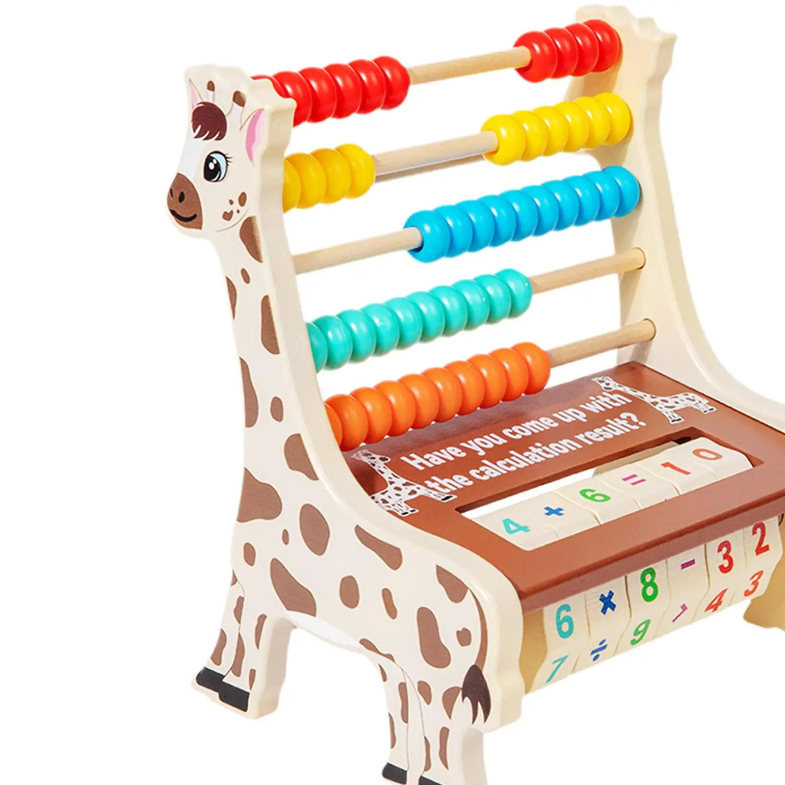 Wooden Abacus Educational Math Game Math Toy Counting Toy for 2 3 4 5 6 Years Old