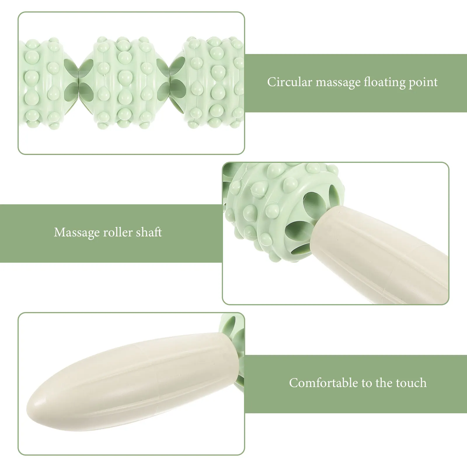 Masaje de Yoga, masajeador muscular de mano, palo de plástico PP, piernas, pies, alivio del estrés, portátil, tamaño compacto, mejor flujo sanguíneo
