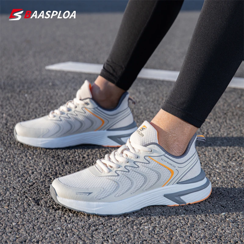 

Baasploa Men Running Shoes Fashion Casual Lightweight Mesh Breathable Sneakers Male Outdoor Non-Slip Wear-Resistant Sports Shoes
