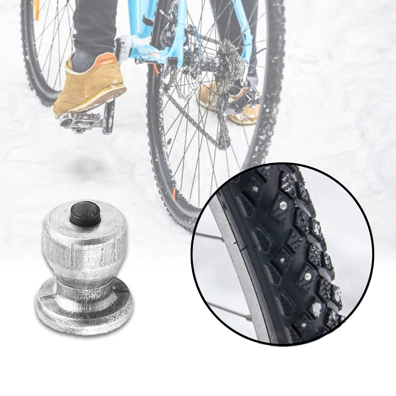 100pcs Car Tire Anti-Slip Snow Studs Tire Screws Anti Skid Falling Spikes Tyre for Car Motorcycle Bicycle