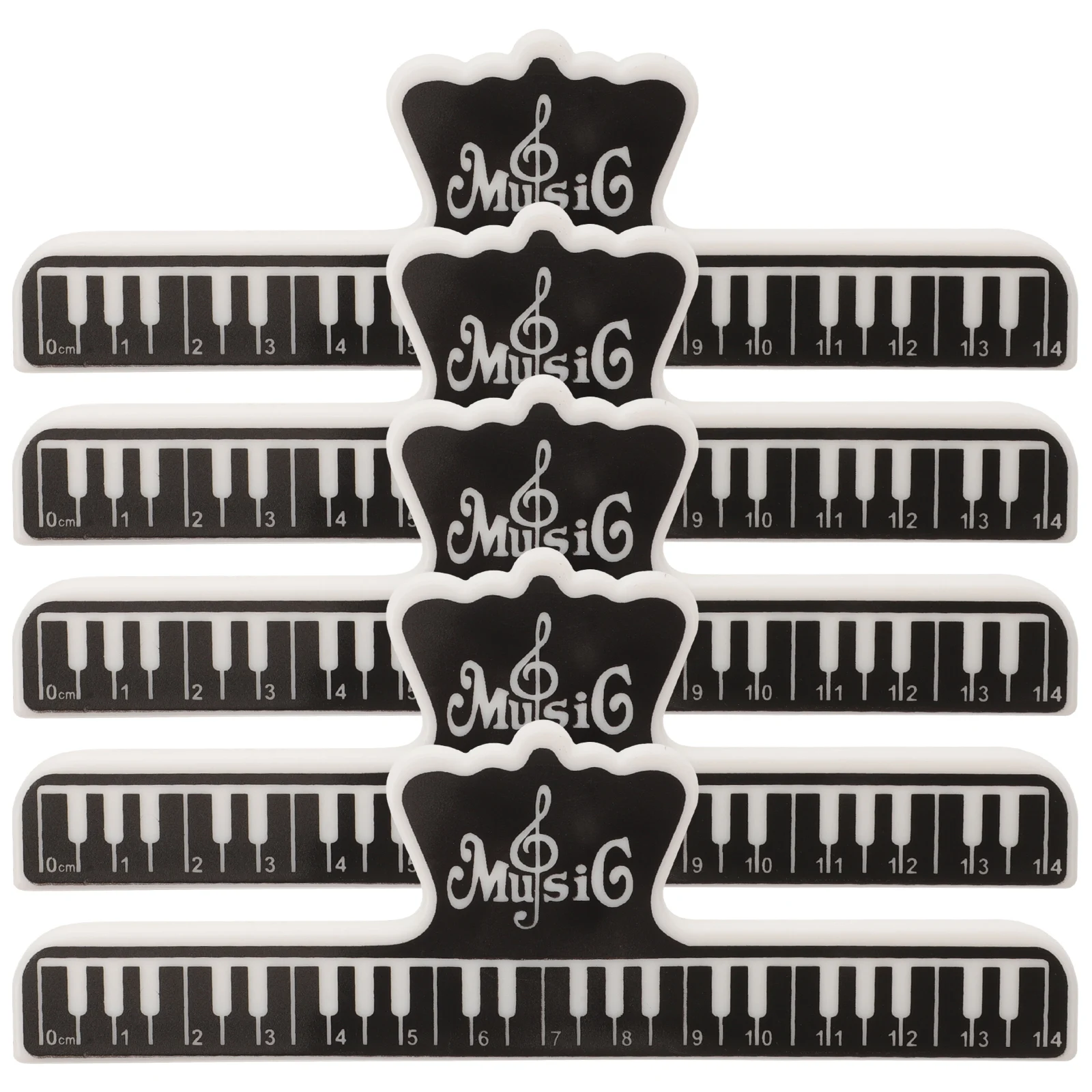 

5pcs Black Music Sheet Clips for Books Score Holders Portable ABS Material Lightweight Sheet Music Page Clip Guitar Accessories