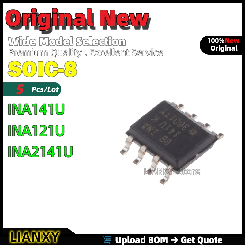 

5 шт. SOIC-8 INA141U INA121U INA2141U инструментальный усилитель новый оригинальный