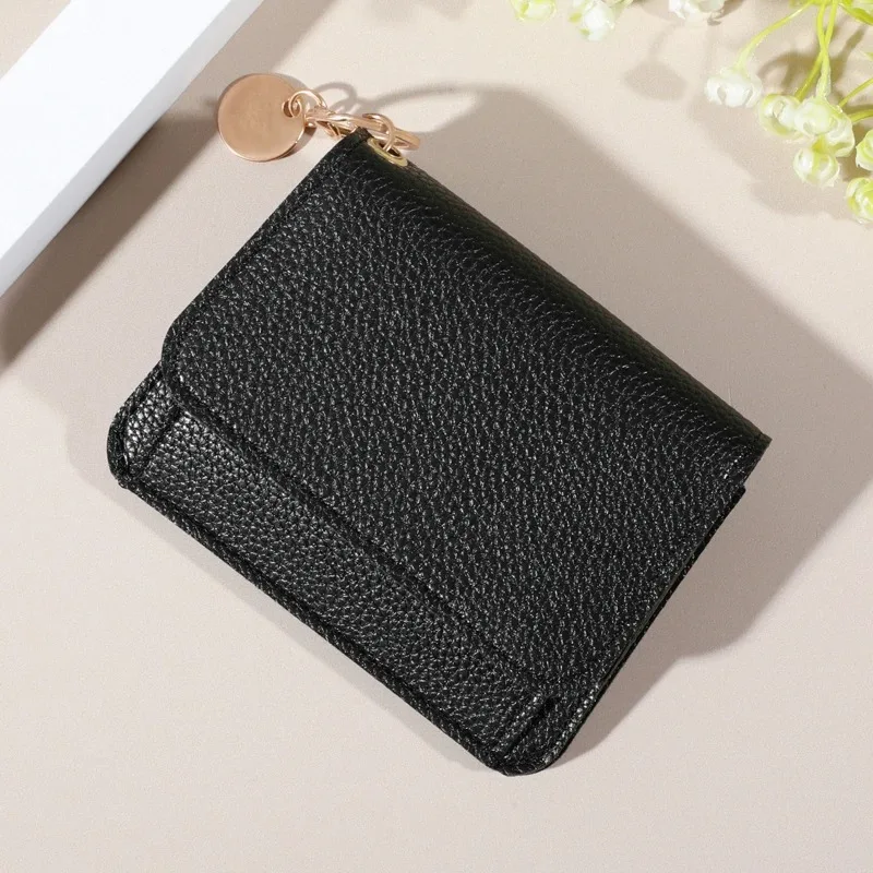 Cartera minimalista: tarjetero multitarjeta impermeable, liviano y con cierre a presión