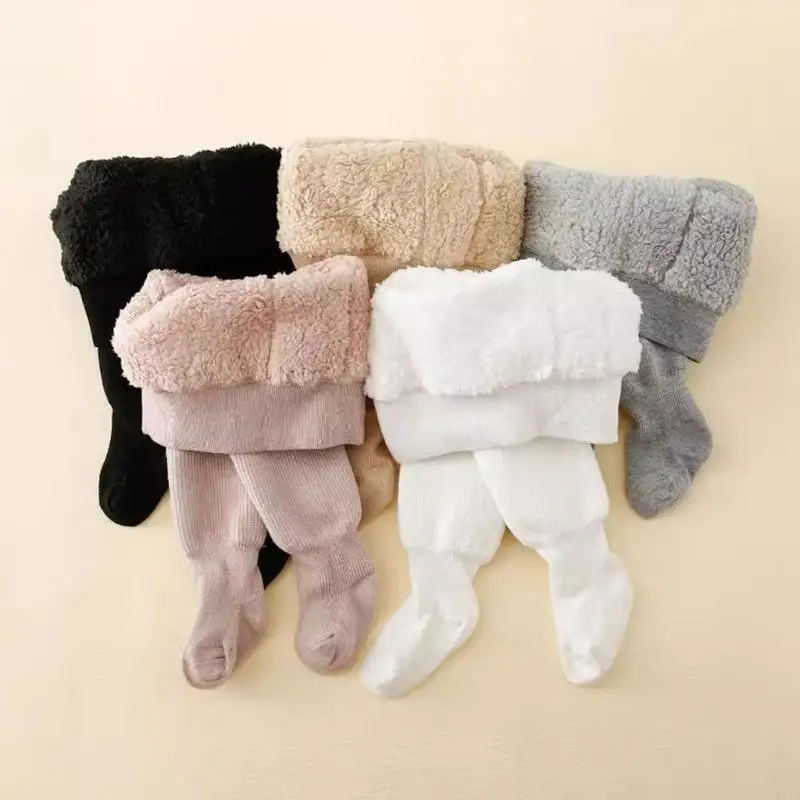 

K92D Toddler Elastic Leggings Warm Winter Leggings Thick Warm Tights for Cold season