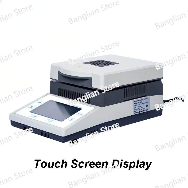 

110g 0.001g 0.01% Grain Seeds Powder Halogen Heating Touch Screen 50g 1mg Humidity Moisture Meter Tester
