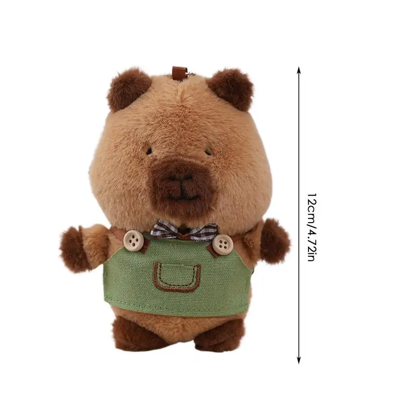 Capybara Plush Keychain Toy Cute Animal Stuffed Toy Keychain Capybara Pendant For Backpack Capybara Charm Keychain For Kids