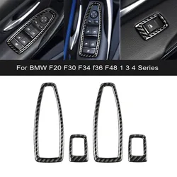 4PCS Car Door Window Switch Frame For BMW F20 F30 F34 F36 F48 1 3 4 Series Decorative Cover Auto Parts