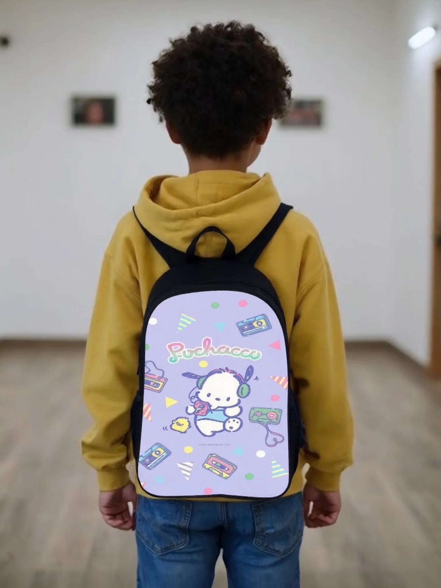 Little Kid Pochacco Canvas Schoolbag Cute Bookbag,Lightweight Backpack Anime Daypack for Student