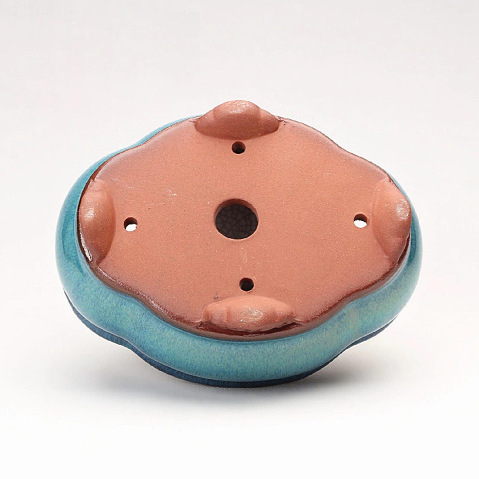 Creative Chinese Style Bonsai Flowerpot Ventilate Purple Sands Ceramic Craft Plant Pot Planter