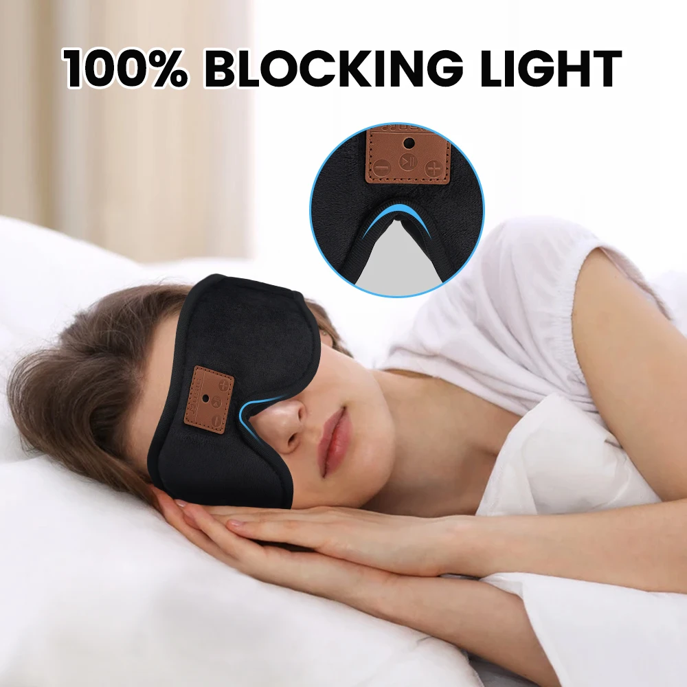 5.0 Bluetooth Sleeping Headphones Music Sleeping Mask Sleeping Aid Sleepi Headband Wireless Earphone Music Eye Mask for Sleeping