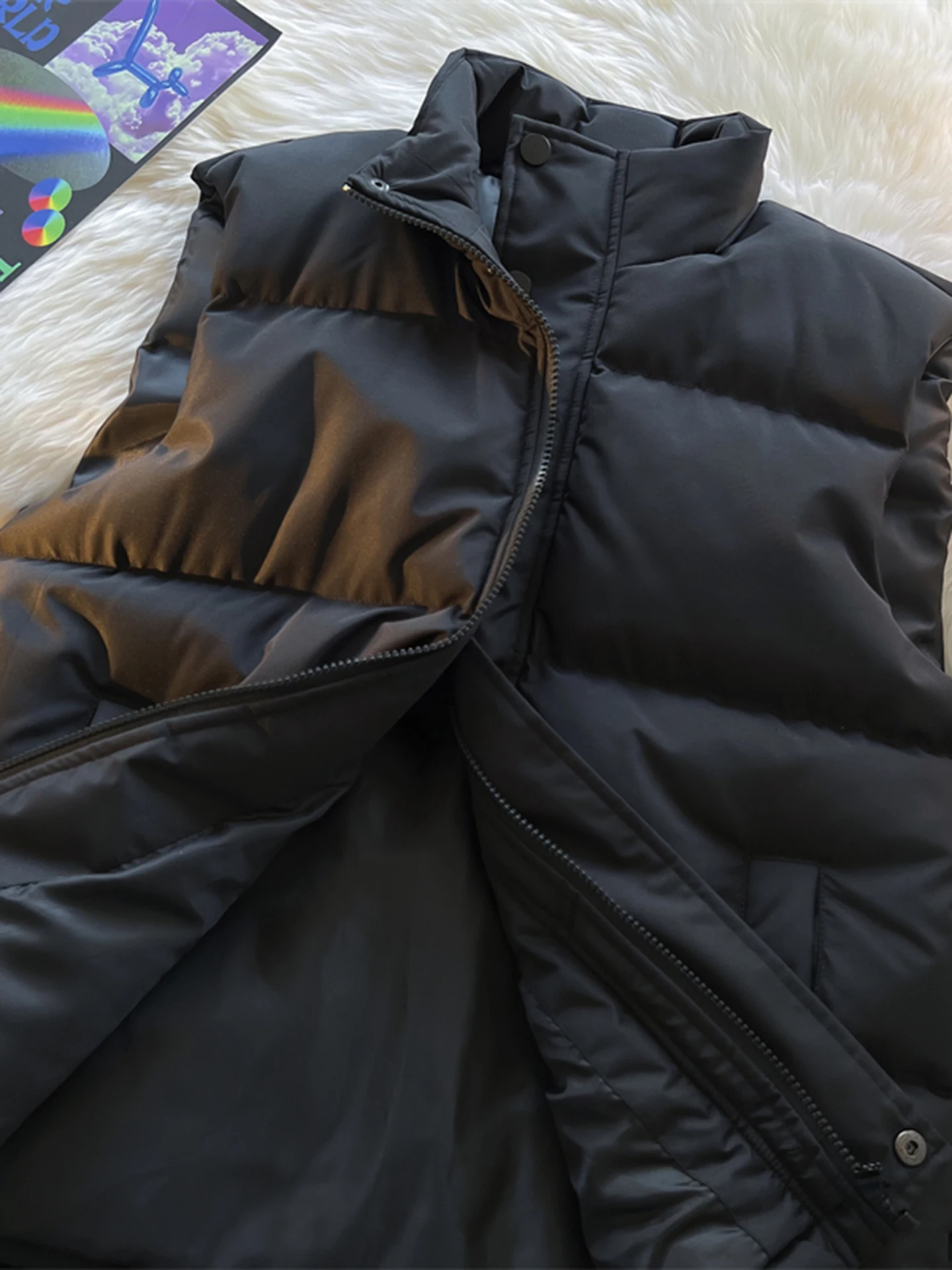 

Vests Waistcoats Thick Womens Cotton White School Spring Cotton-Padded Cropped Fitted Minimalist Urban Gentle Softy Breathable