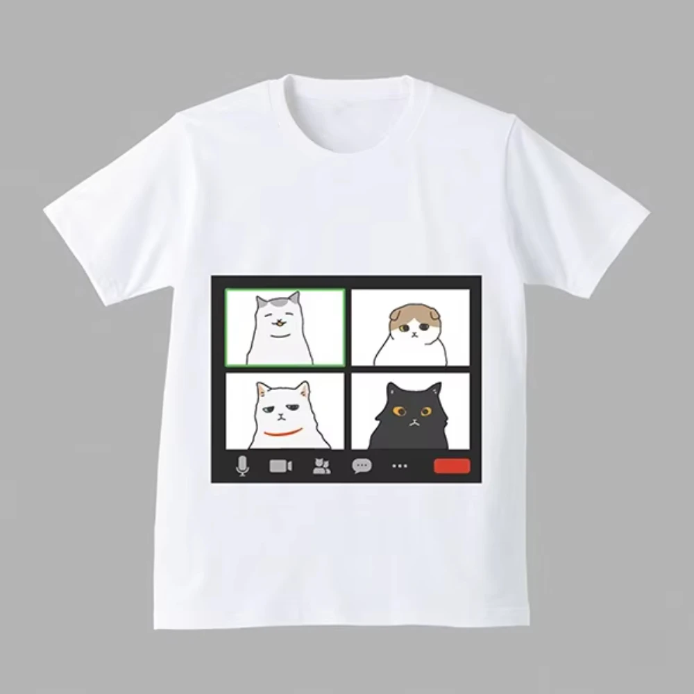 Cute Heart Shaped Ice Cream Graphic T Shirt Funny Winking Ice Cream Design Short-sleeved Tee Casual Top Versatile for Men Women