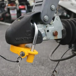 1 Set Universal Coupler Lock Trailer Locks Ball Hitch Trailer Hitch Lock Adjustable Security Heavy-Duty Steel Fits Lightweight