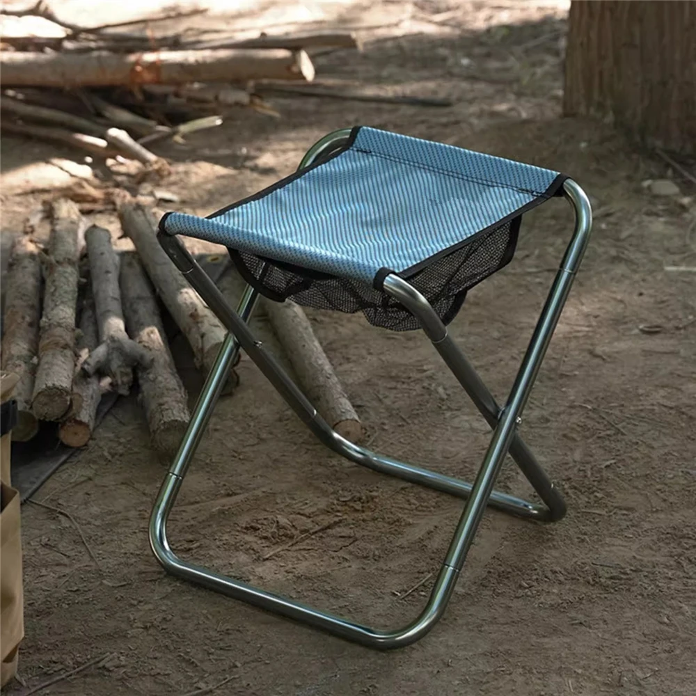 

Max Load 150KG Large Picnic Chair Breathable Outdoor Stool Camping Fishing Chair Mesh Material 7075 Aluminum Alloy for Adult