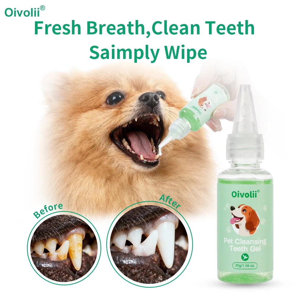 Pet Cleansing Teeth Gel Easy To Use Gentle Formula Freshens Breath For Daily Pet Dental Grooming And Gum Health Care